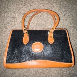 Dooney & Bourke Black and Tan Shoulder Bag